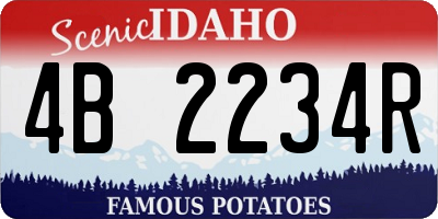 ID license plate 4B2234R