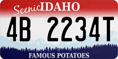 ID license plate 4B2234T