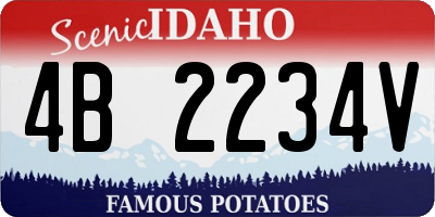 ID license plate 4B2234V