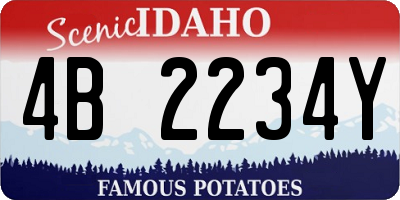 ID license plate 4B2234Y