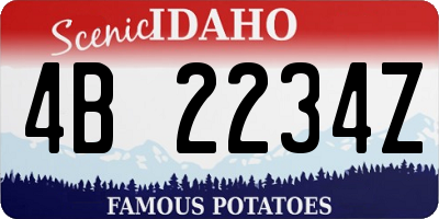 ID license plate 4B2234Z
