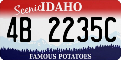 ID license plate 4B2235C