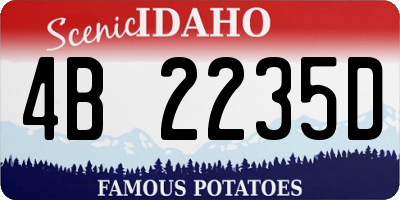 ID license plate 4B2235D