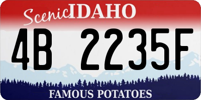 ID license plate 4B2235F