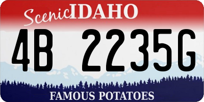 ID license plate 4B2235G