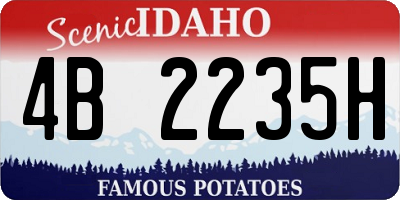 ID license plate 4B2235H