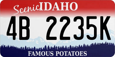 ID license plate 4B2235K