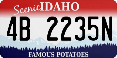ID license plate 4B2235N