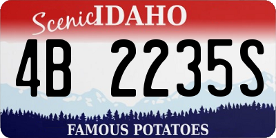 ID license plate 4B2235S