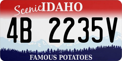 ID license plate 4B2235V