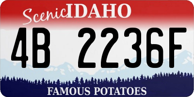 ID license plate 4B2236F