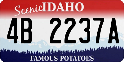 ID license plate 4B2237A