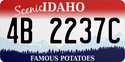 ID license plate 4B2237C