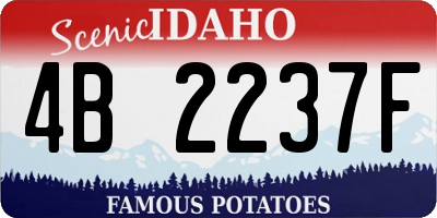ID license plate 4B2237F