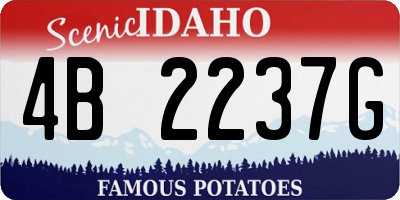 ID license plate 4B2237G