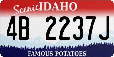 ID license plate 4B2237J