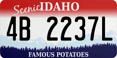 ID license plate 4B2237L