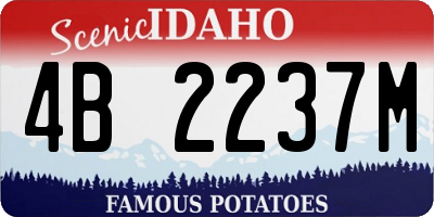 ID license plate 4B2237M