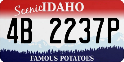 ID license plate 4B2237P