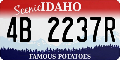 ID license plate 4B2237R