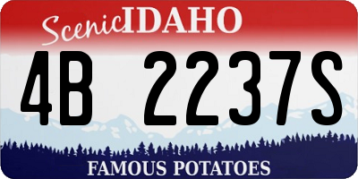 ID license plate 4B2237S