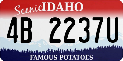 ID license plate 4B2237U