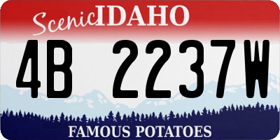 ID license plate 4B2237W