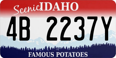 ID license plate 4B2237Y