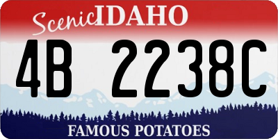 ID license plate 4B2238C