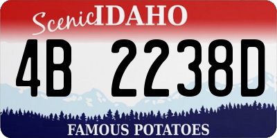 ID license plate 4B2238D