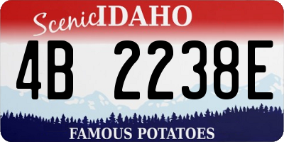 ID license plate 4B2238E