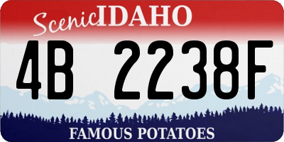 ID license plate 4B2238F