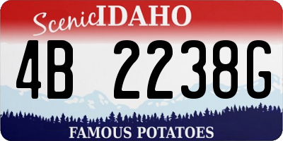 ID license plate 4B2238G
