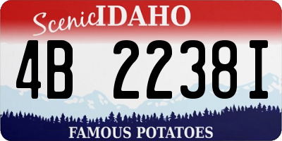 ID license plate 4B2238I