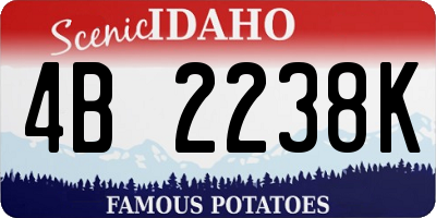 ID license plate 4B2238K