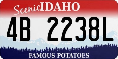 ID license plate 4B2238L