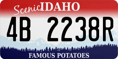 ID license plate 4B2238R