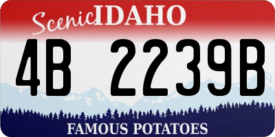 ID license plate 4B2239B