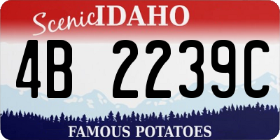 ID license plate 4B2239C