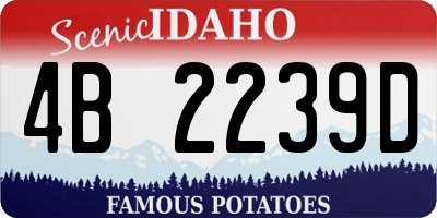 ID license plate 4B2239D