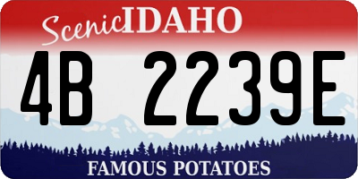 ID license plate 4B2239E