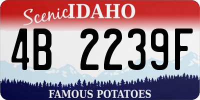 ID license plate 4B2239F