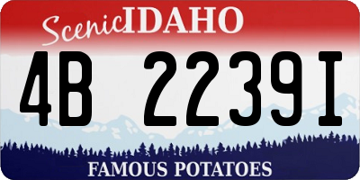 ID license plate 4B2239I