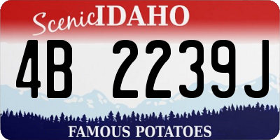 ID license plate 4B2239J