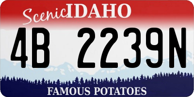 ID license plate 4B2239N