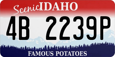 ID license plate 4B2239P