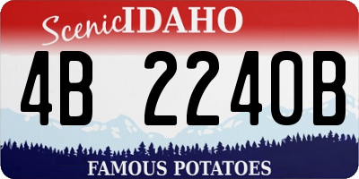 ID license plate 4B2240B