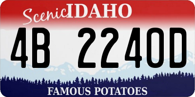 ID license plate 4B2240D