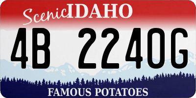 ID license plate 4B2240G