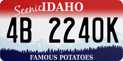 ID license plate 4B2240K